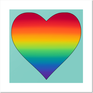 Rainbow Heart Posters and Art